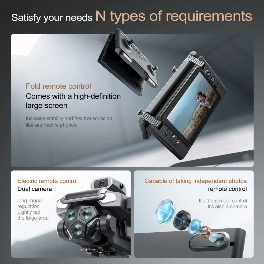 M66 Drone Folding Camera Quadcopter-M66-Grey