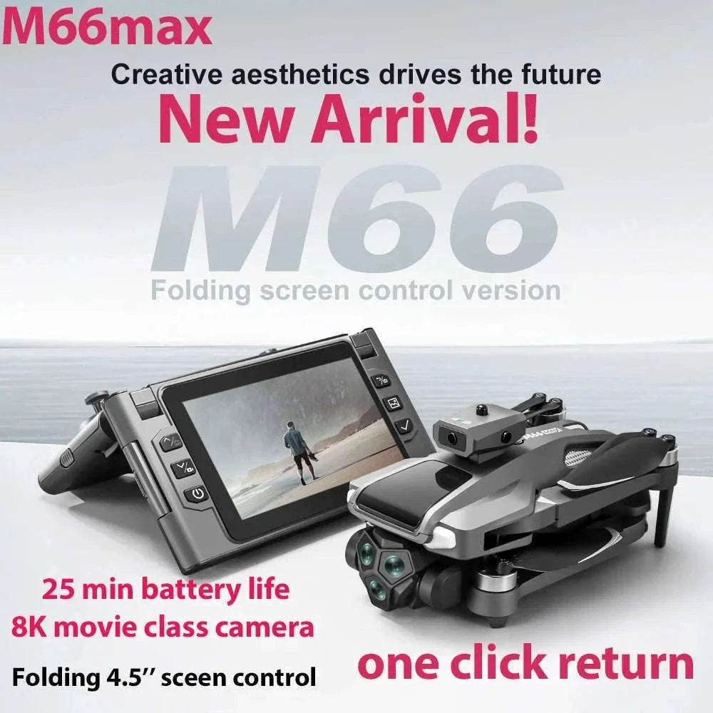 M66 Drone Folding Camera Quadcopter-M66-Grey