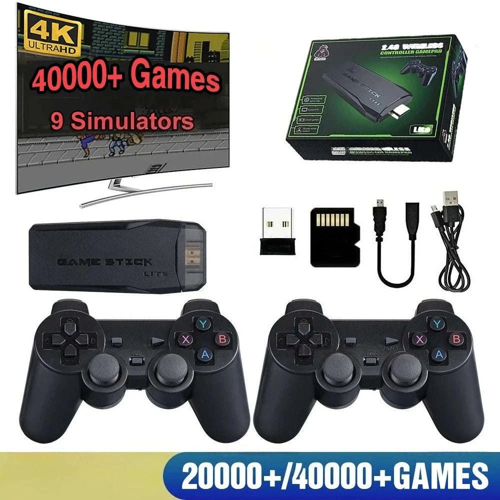 M8 4K Retro Game Console With Wireless Controllers-M8 64G with Box