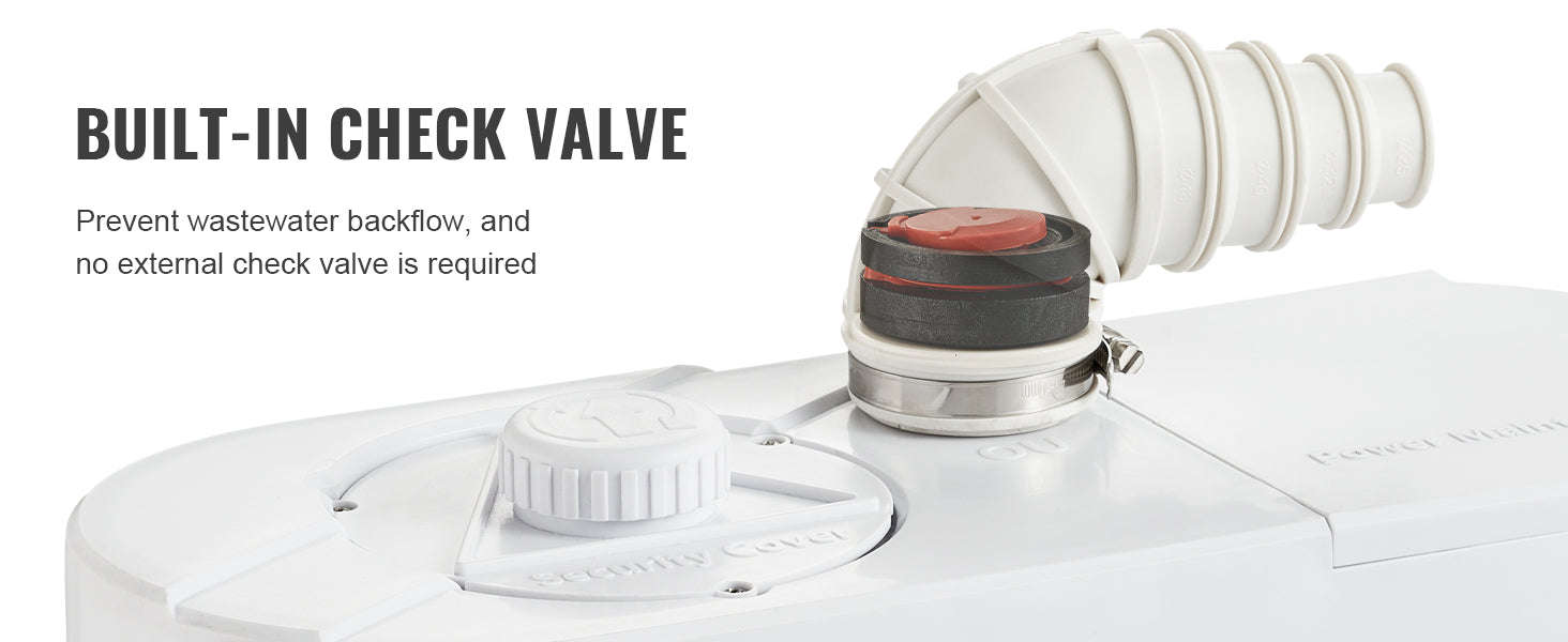 Macerator Sewerage Sump Pump with 3 Water Inlets and Check Valve-United States / 1200W