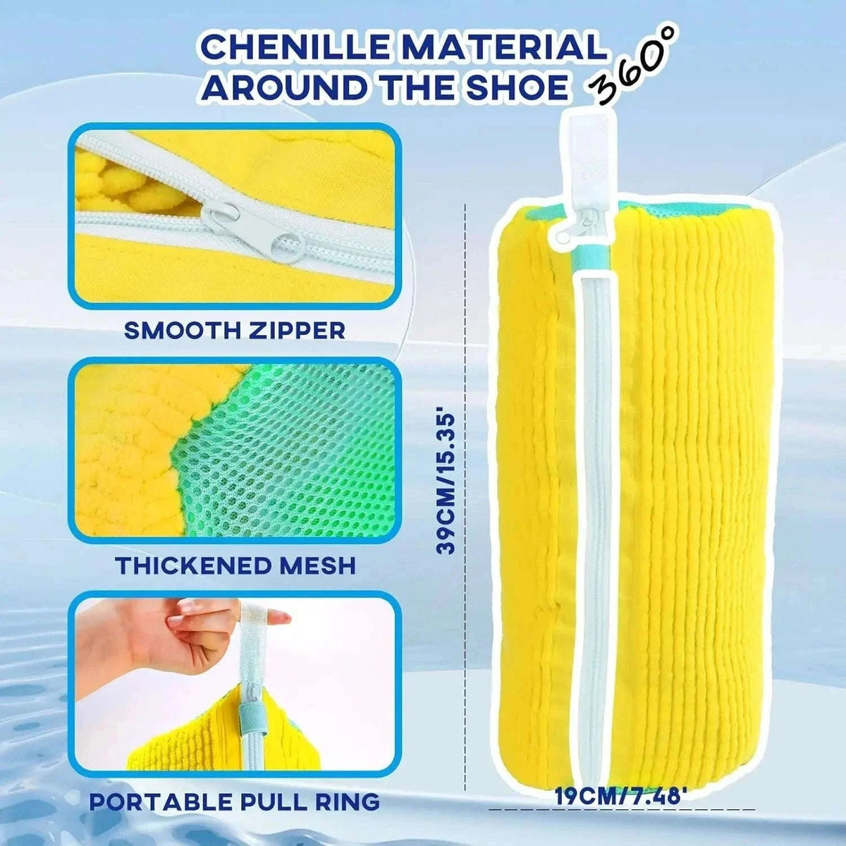 Machine Washable Shoe Laundry Bag for Washing and Drying-1PCS-blue