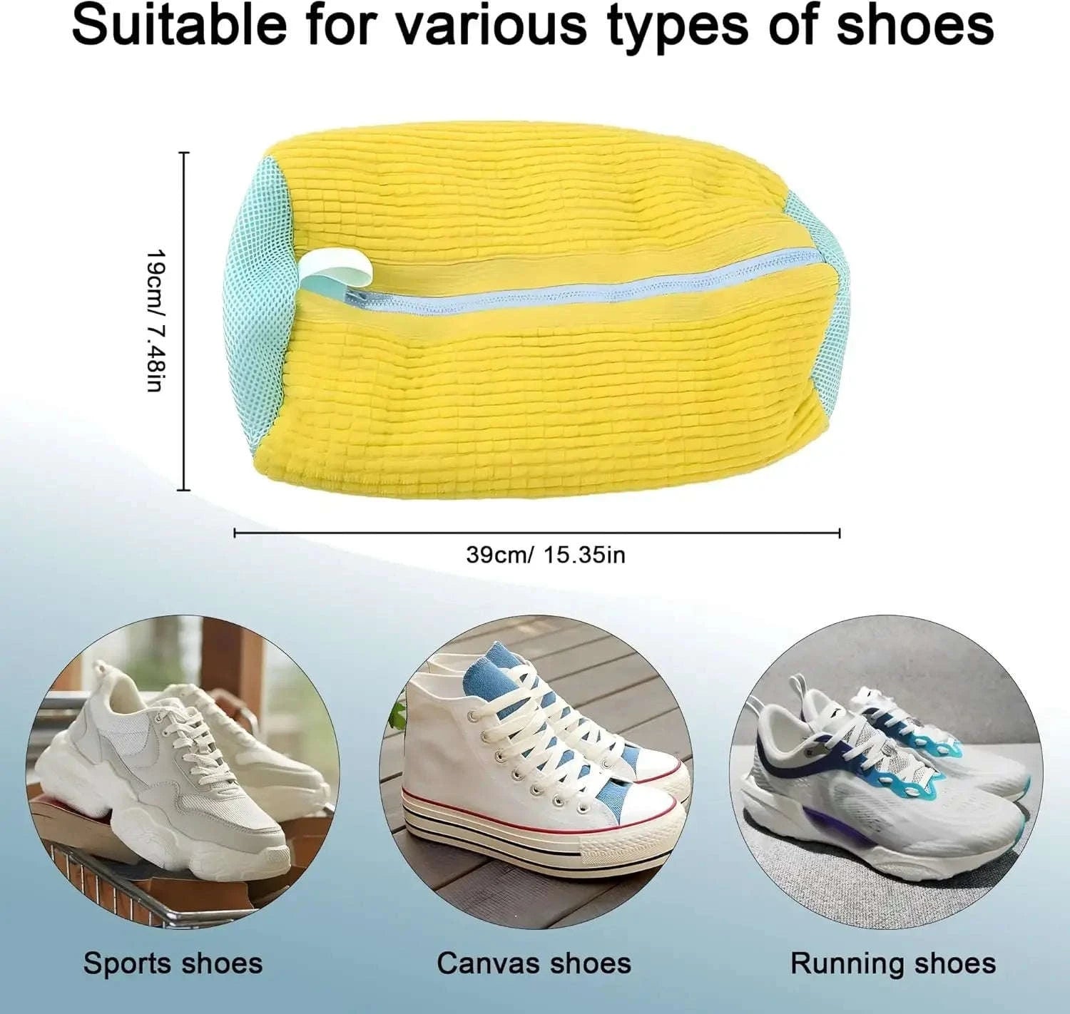 Machine Washable Shoe Laundry Bag for Washing & Drying-1PCS-blue