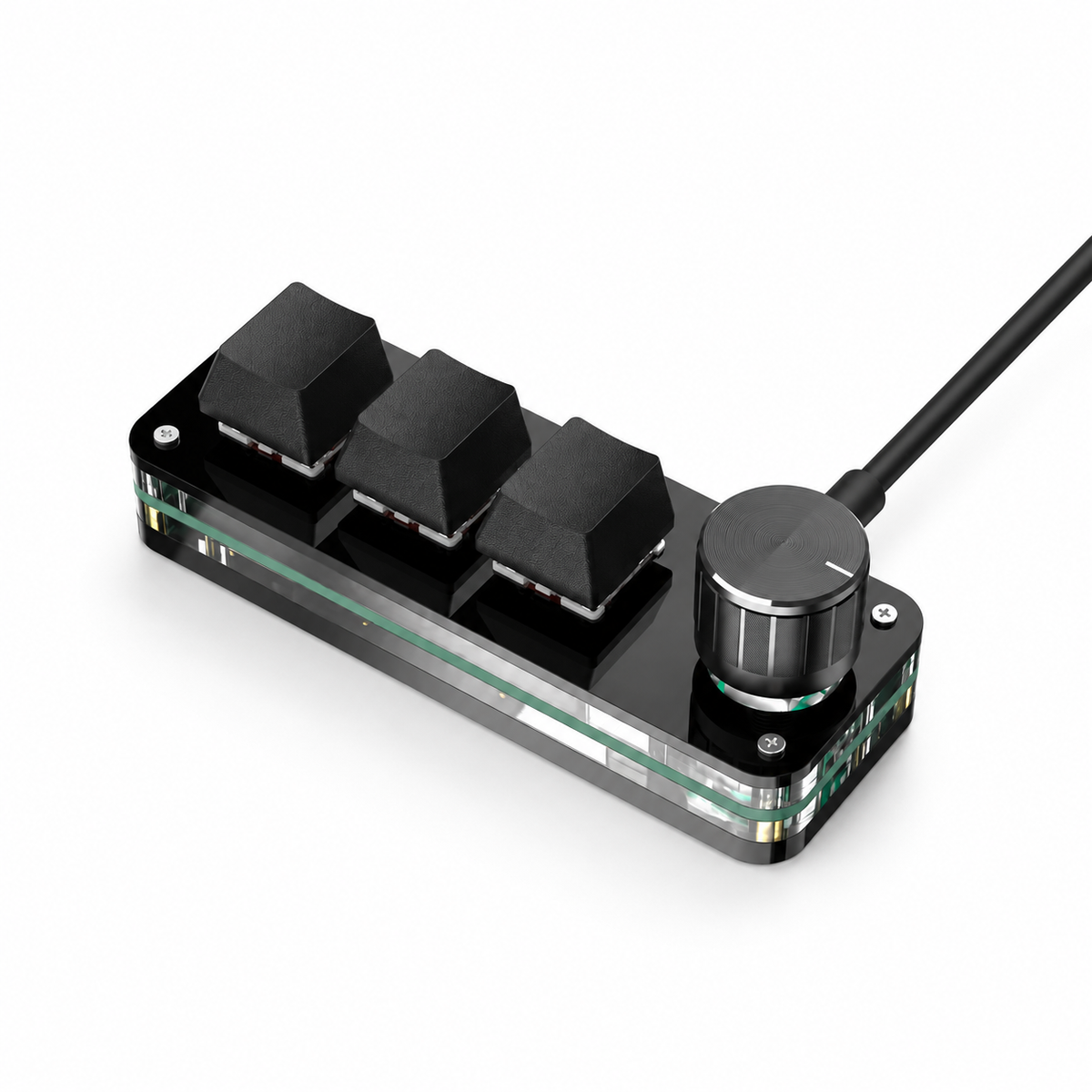 Programmable USB Macro Keypad – Two-Key, Three-Key and Knob Options