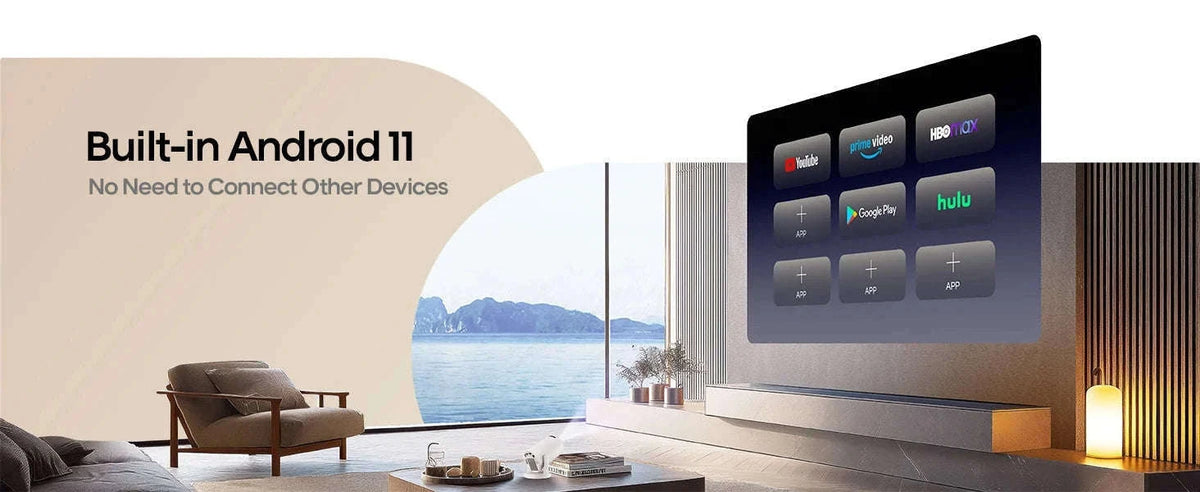 Magcubic HY300 Pro 4K Android 11 Portable Projector-HY300-Grey / EU Plug / france