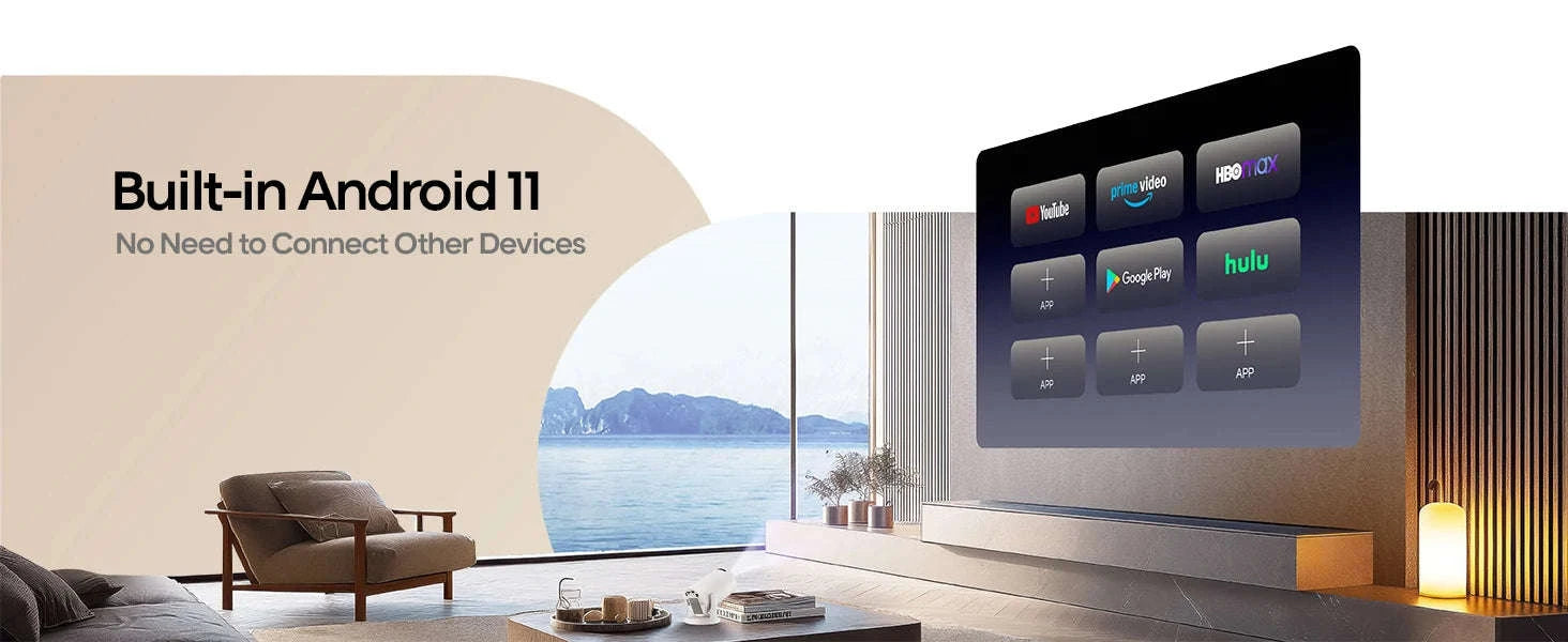 Magcubic HY300 Pro Portable 4K Projector with Android 11-HY300-Grey / EU Plug / france