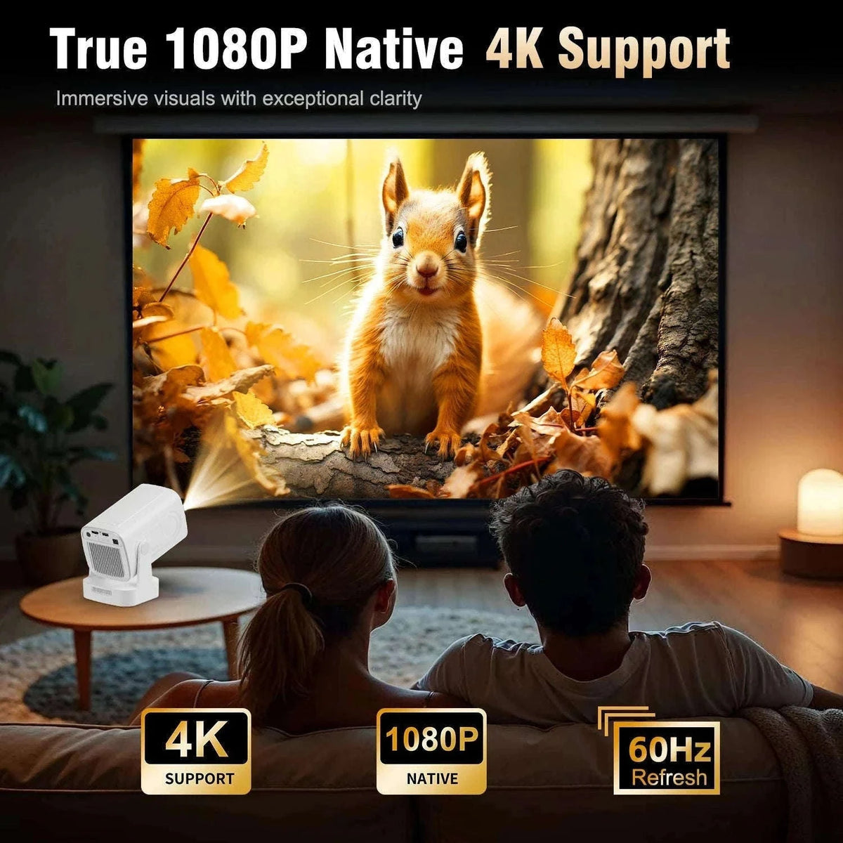 Magcubic HY310 Auto Focus 1080P Projector with 4K Support-HY310 White / EU Plug / Poland