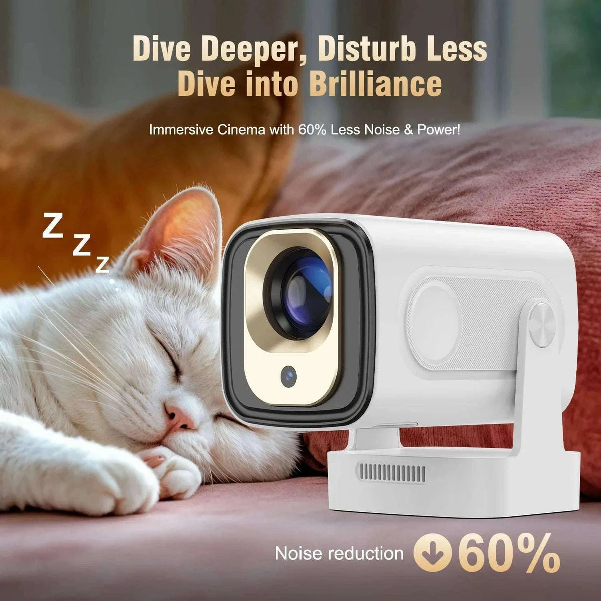 Magcubic HY310 Auto Focus 1080P Projector with 4K Support-HY310 White / EU Plug / Poland