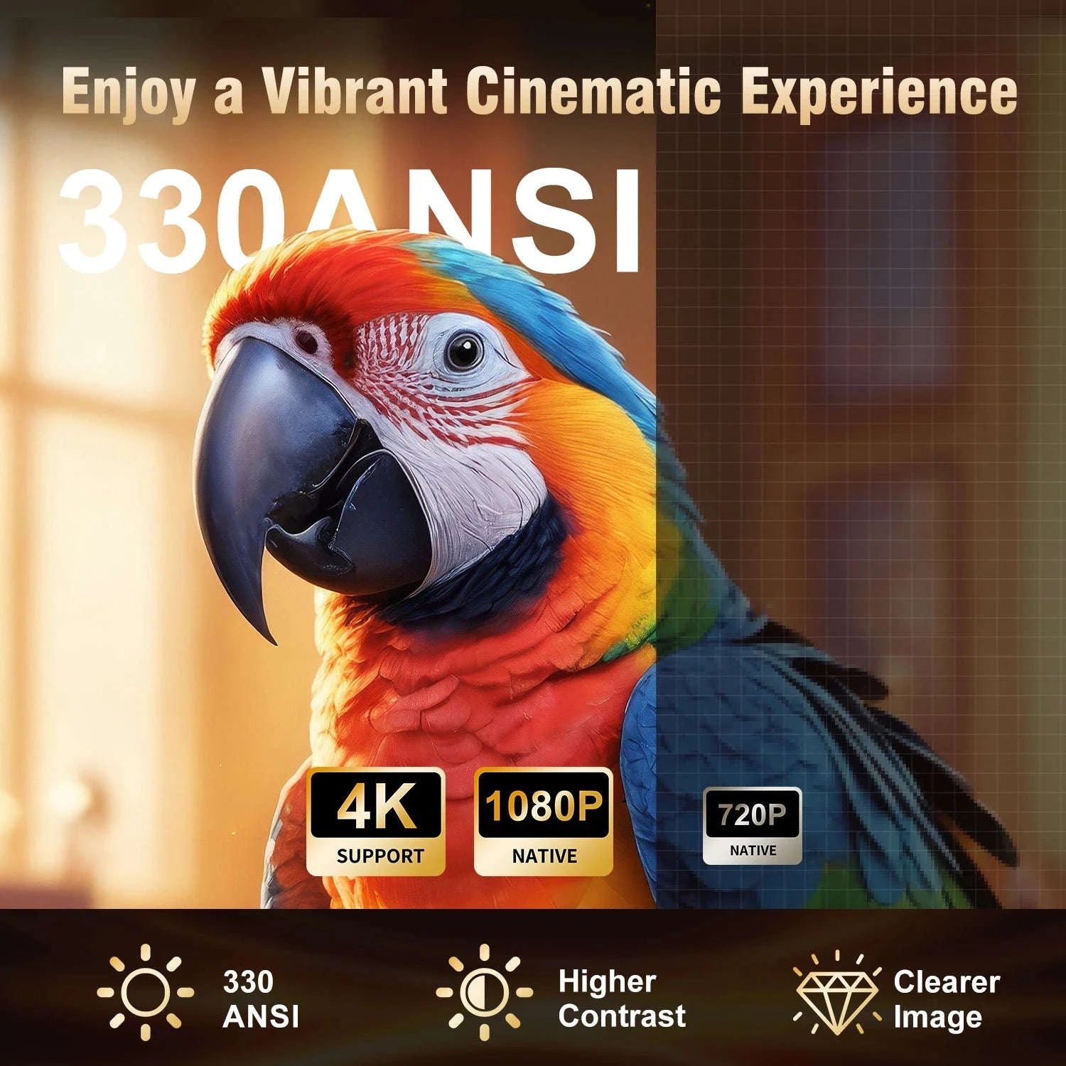 Magcubic HY310 Auto Focus Projector 1080P with 4K Support-HY310 White / EU Plug / Poland