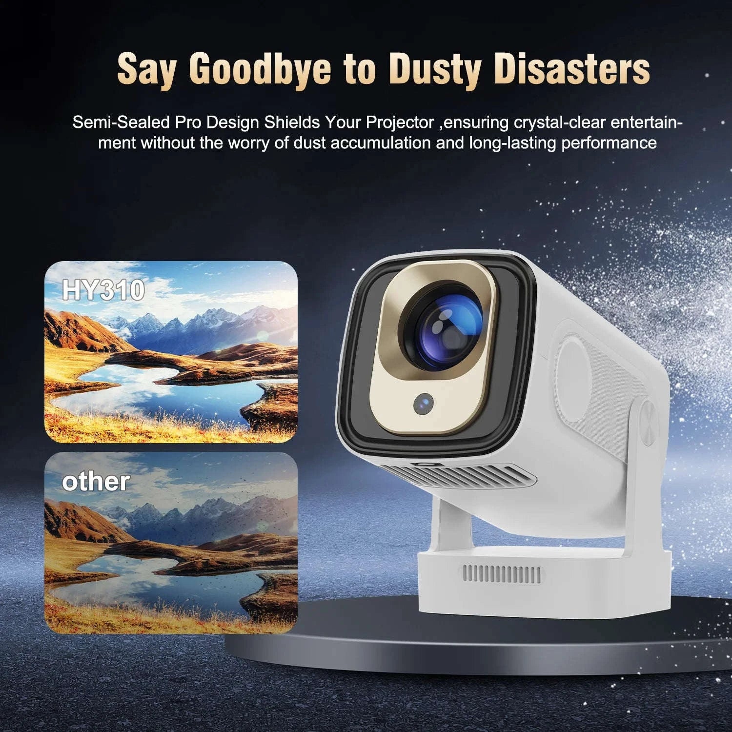 Magcubic HY310 Auto Focus Projector 1080P with 4K Support-HY310 White / EU Plug / Poland