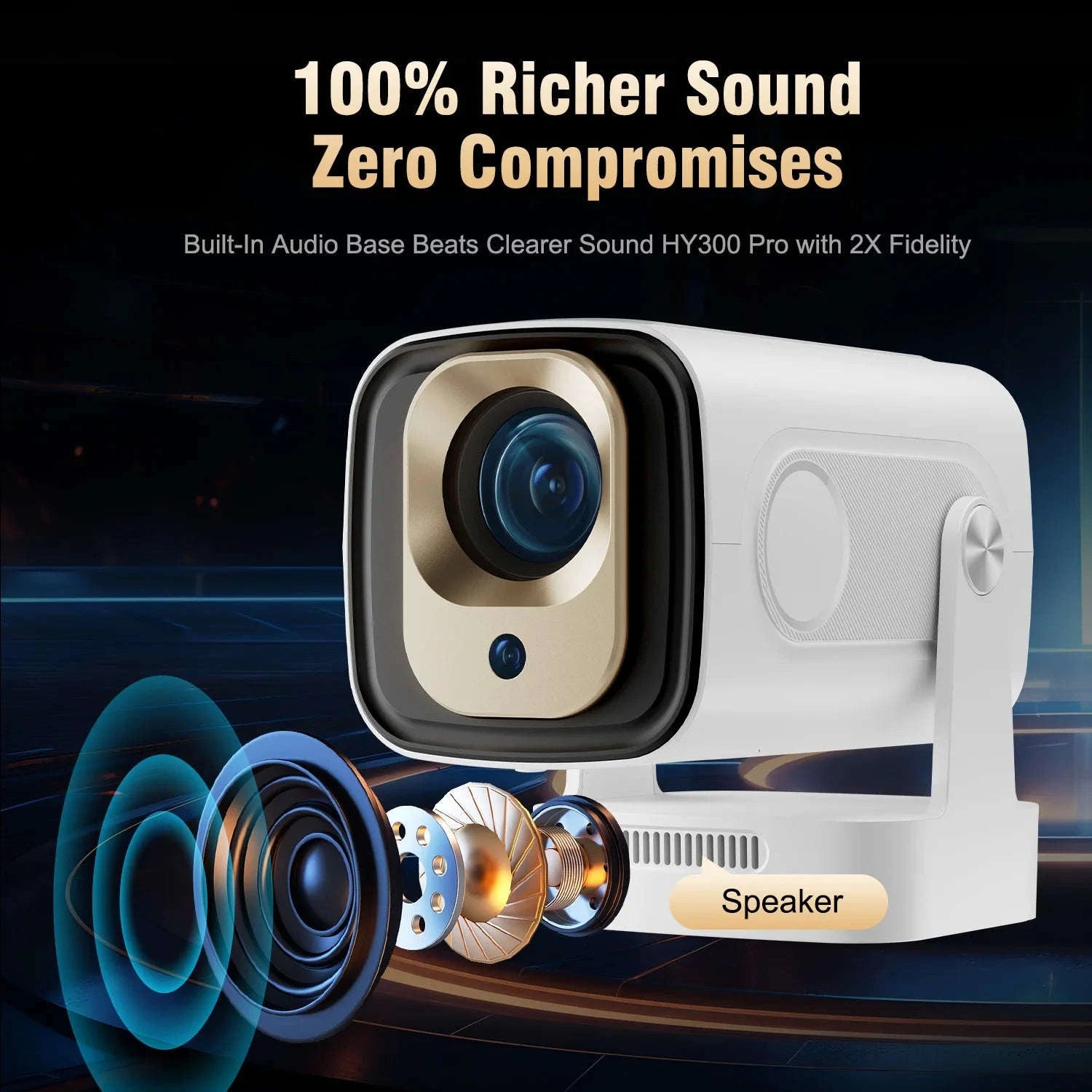 Magcubic HY310 Auto Focus Projector 1080P with 4K Support-HY310 White / EU Plug / Poland