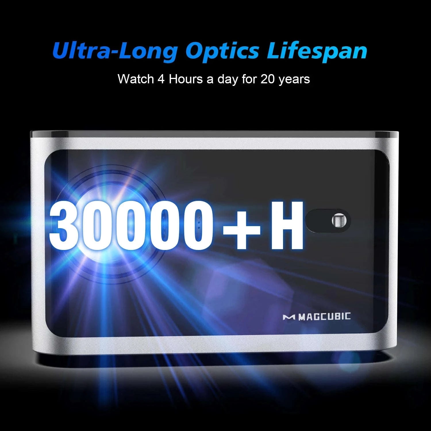 Magcubic HY350 Pro 580ANSI Auto Focus 4K Android Projector-HY350-Black-Upgrated / UK Plug