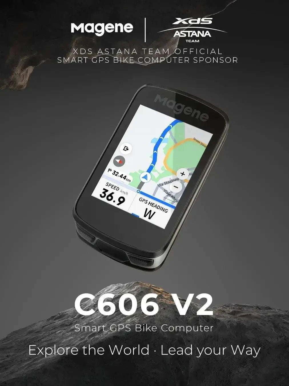 Magene C606V2 GPS Bike Computer with 2.8" Touchscreen Navigation-C606V2 / United States