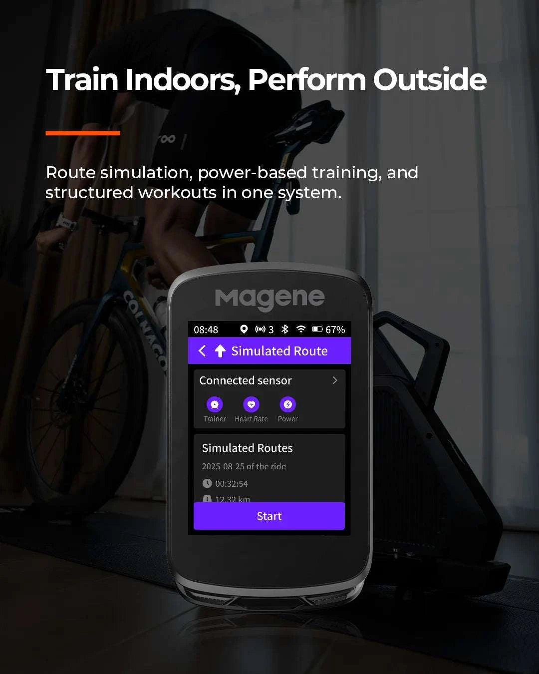 Magene C606V2 GPS Bike Computer with 2.8" Touchscreen Navigation-C606V2 / United States