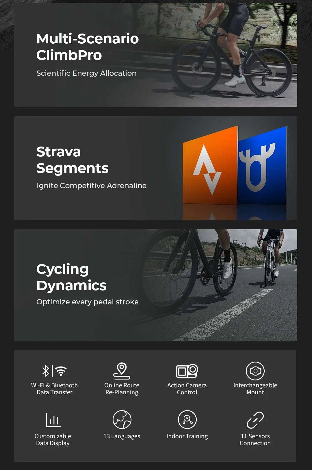 Magene C606V2 GPS Bike Computer with 2.8" Touchscreen Navigation-C606V2 / United States