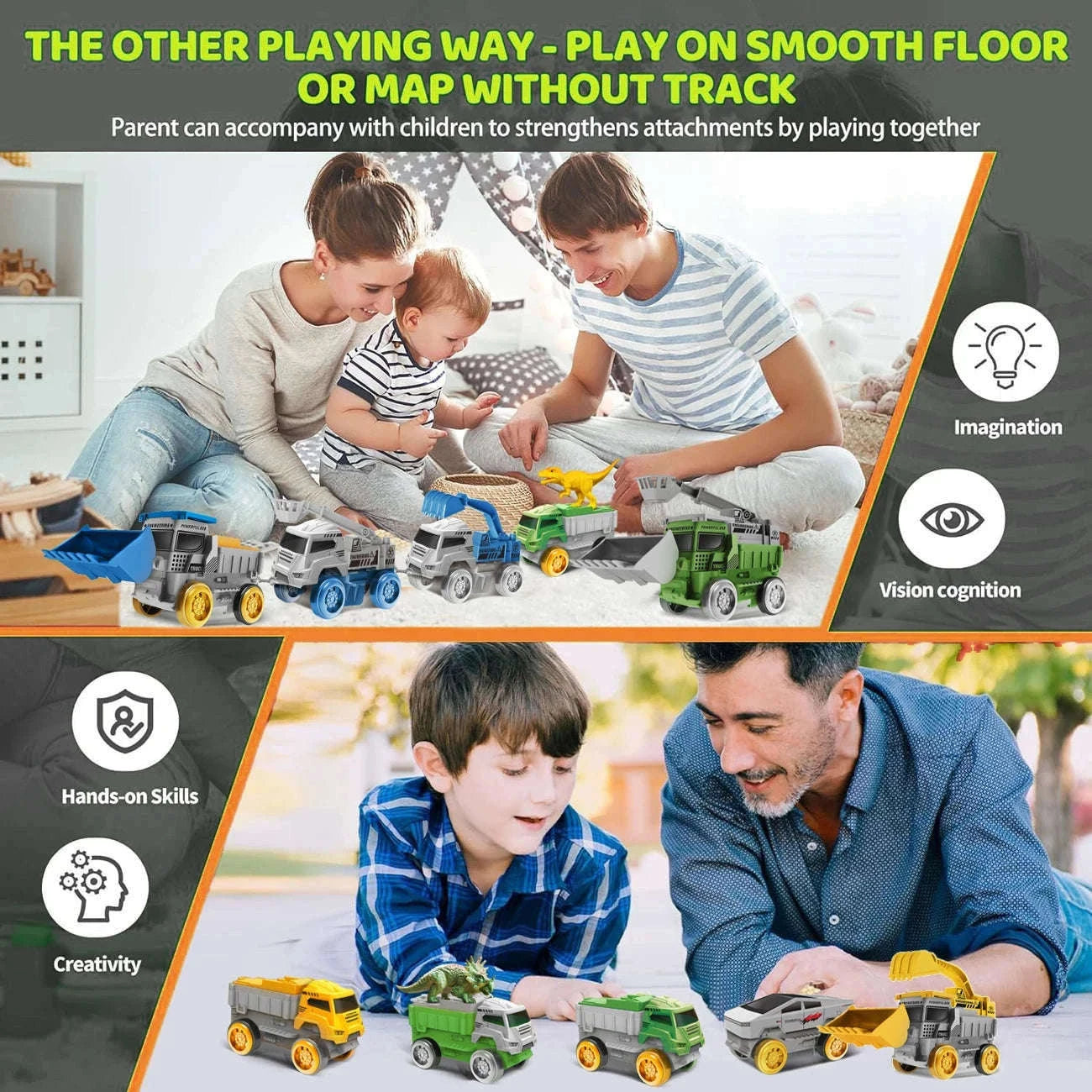 Magic Climbing Car Track Set for Creative Racing Play--185pcs-track set