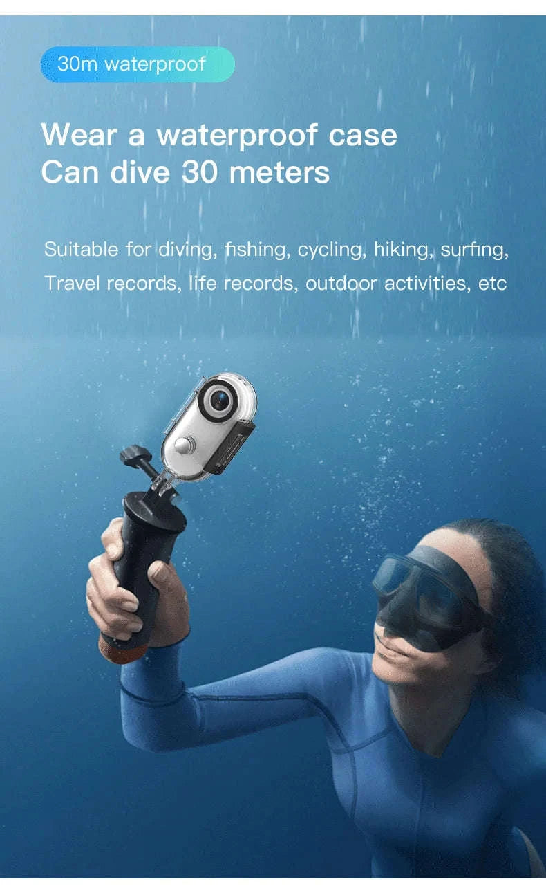 Magnetic 4K Mini Action Camera with WiFi and Waterproof Case-UHD Pro 4K (White) / NO TF Card / China Mainland