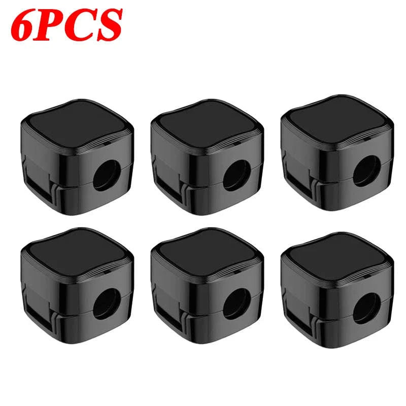 Magnetic Cable Clip Organizer (6‑Pack)-1PCS Black