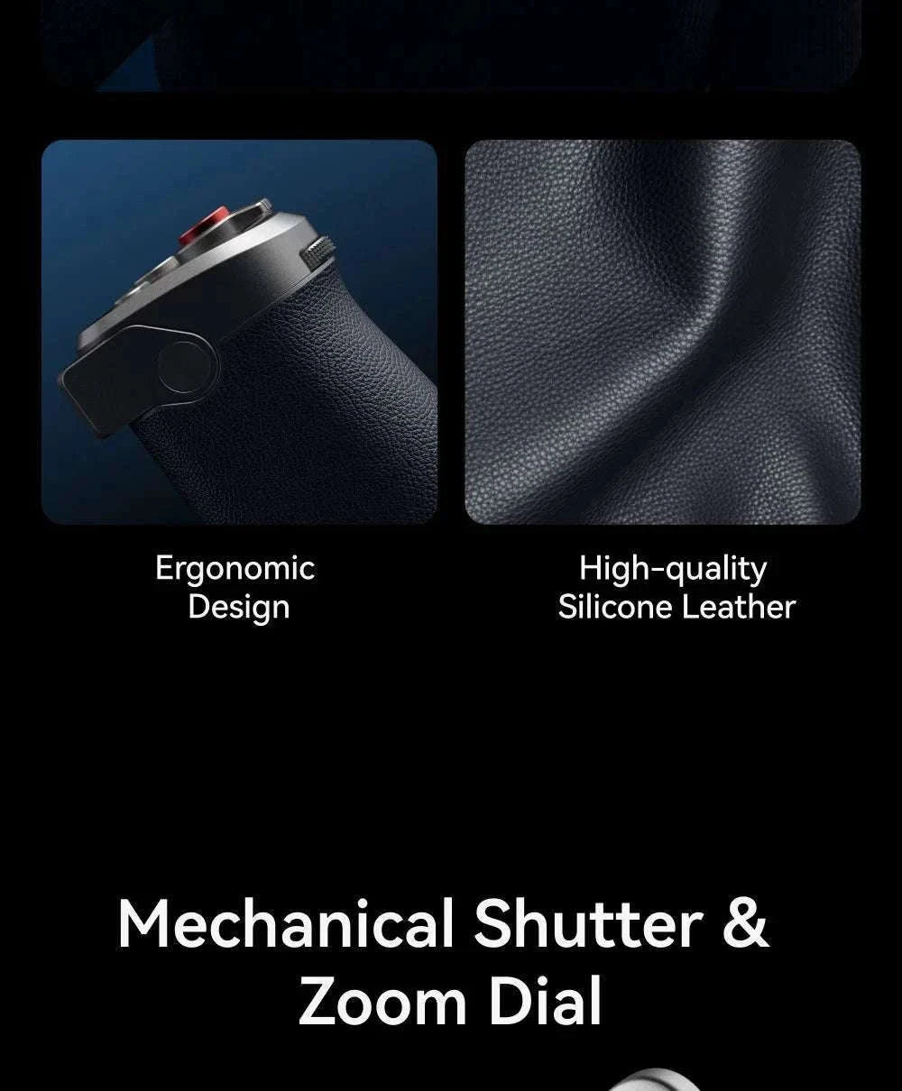 Magnetic Camera Grip with Bluetooth Shutter & Zoom Dial for iPhone-Black Imaging Grip