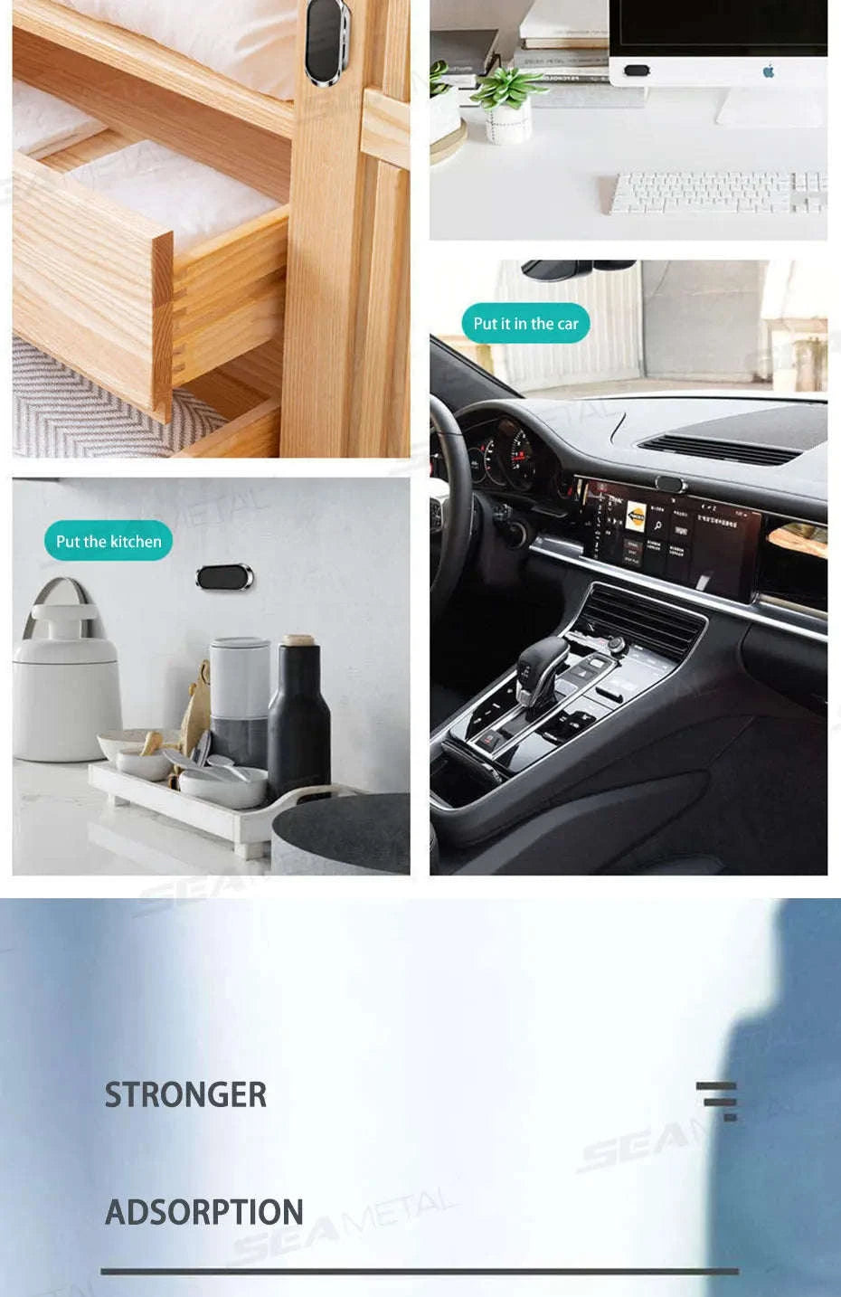 Magnetic Car Phone Holder 360-Degree Rotation-Black