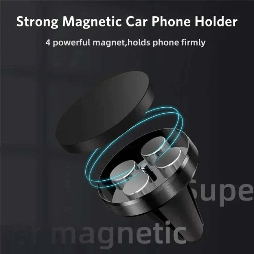 Magnetic Car Phone Holder Air Vent Mount – Universal Fit-silver / CHINA