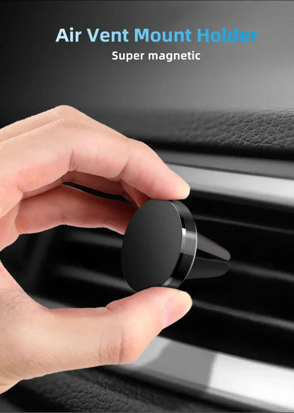 Magnetic Car Phone Holder Air Vent Mount – Universal Fit-silver / CHINA