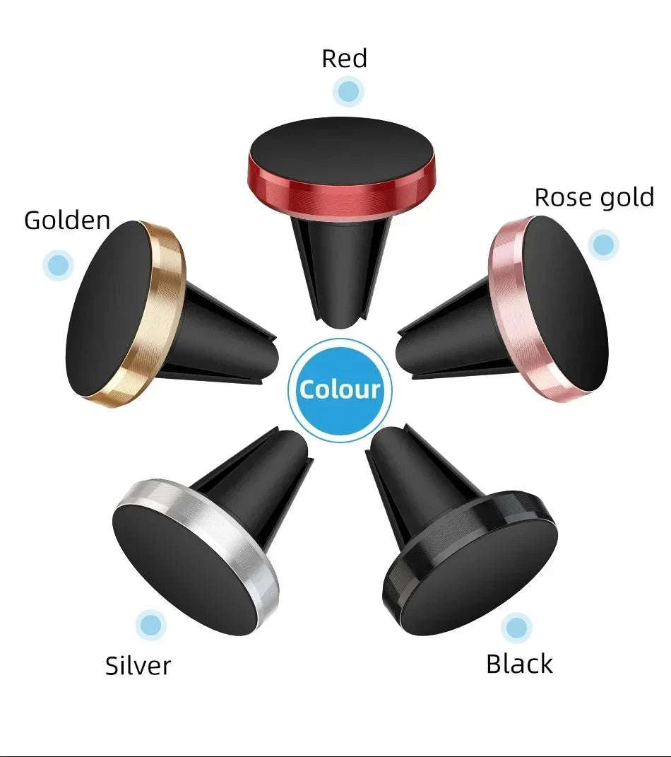Magnetic Car Phone Holder Air Vent Mount – Universal Fit-silver / CHINA
