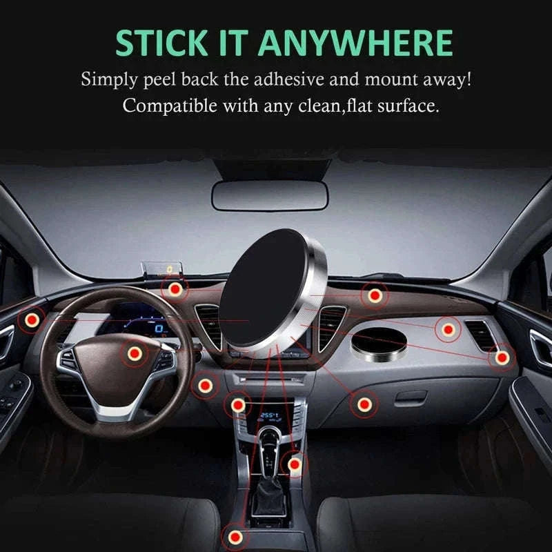 Magnetic Car Phone Holder for Easy Dashboard Mounting-2Pcs Black