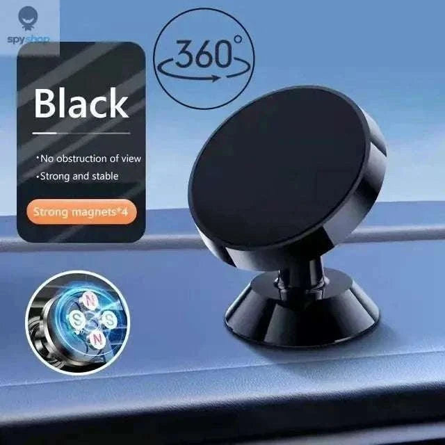 Magnetic Car Phone Holder with Strong Grip and 360° Option-2pcs Black
