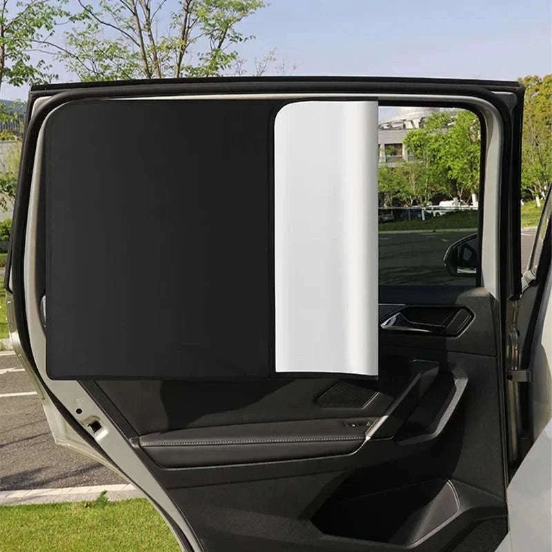 Magnetic Car Side Window Curtain 2Pcs Privacy Sun Shade-Front 2pcs