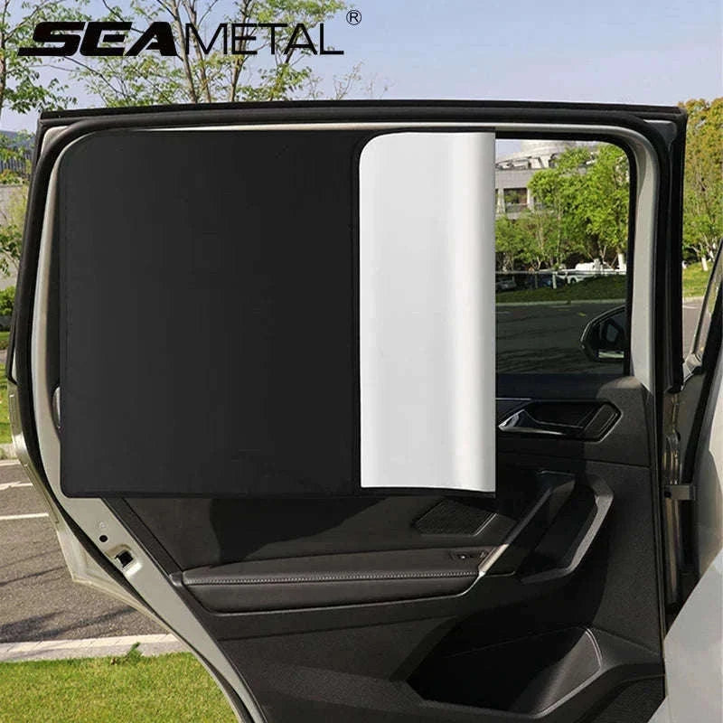 Magnetic Car Side Window Curtain 2Pcs Privacy Sun Shade-Front 2pcs