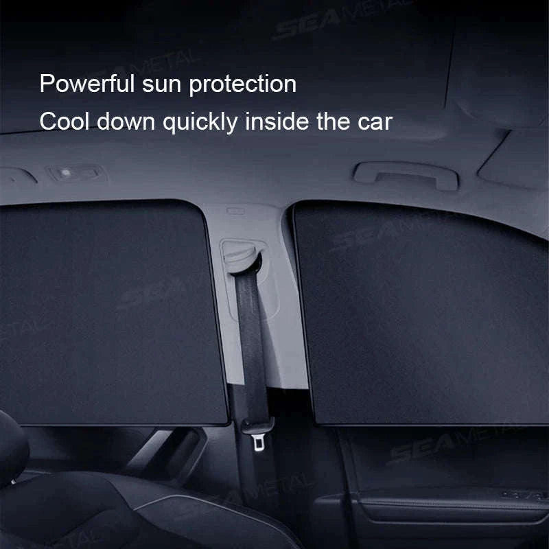 Magnetic Car Window Sun Shade Privacy Curtain-Rear 2Pcs