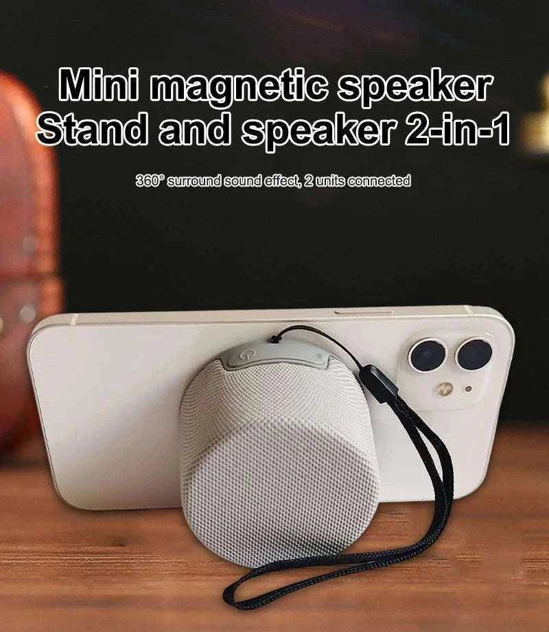 Magnetic Clip-On Phone Speaker with Wireless Audio & Extra Bass-black / Speaker