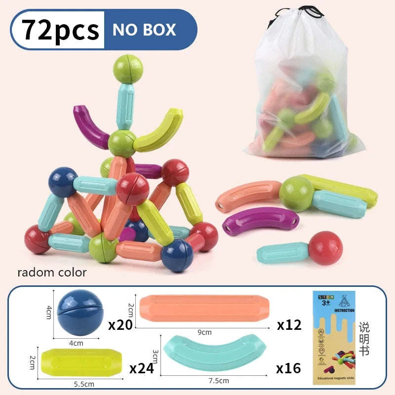 Magnetic Constructor Blocks Set for Kids-36pc without box