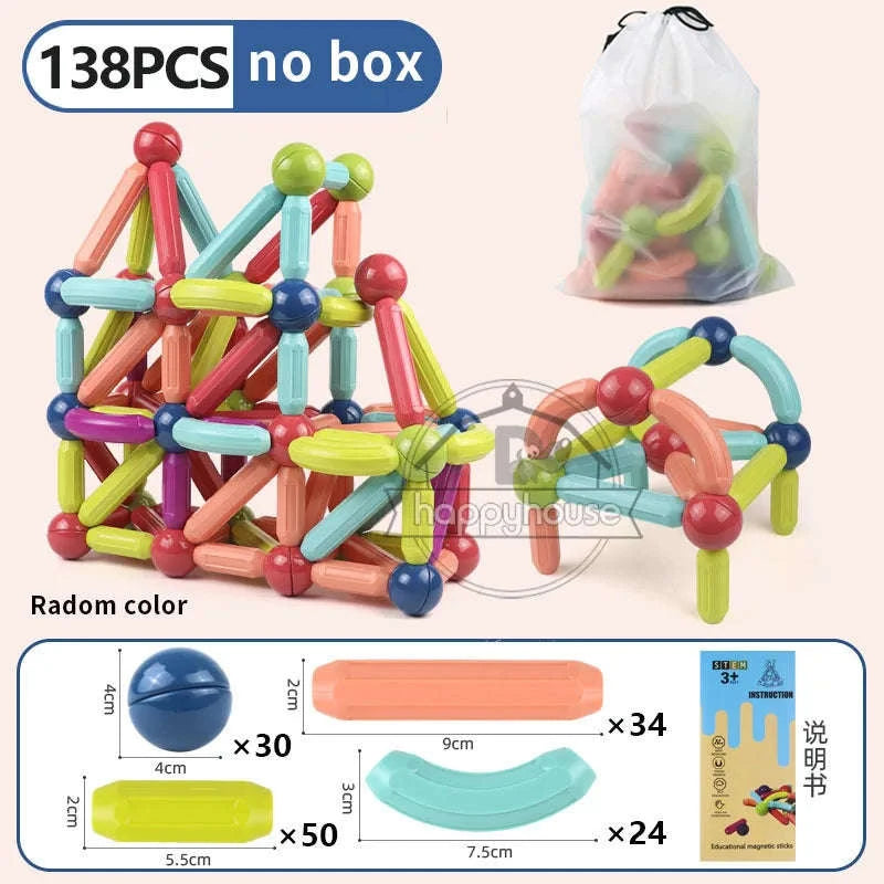 Magnetic Constructor Blocks Set for Kids-36pc without box