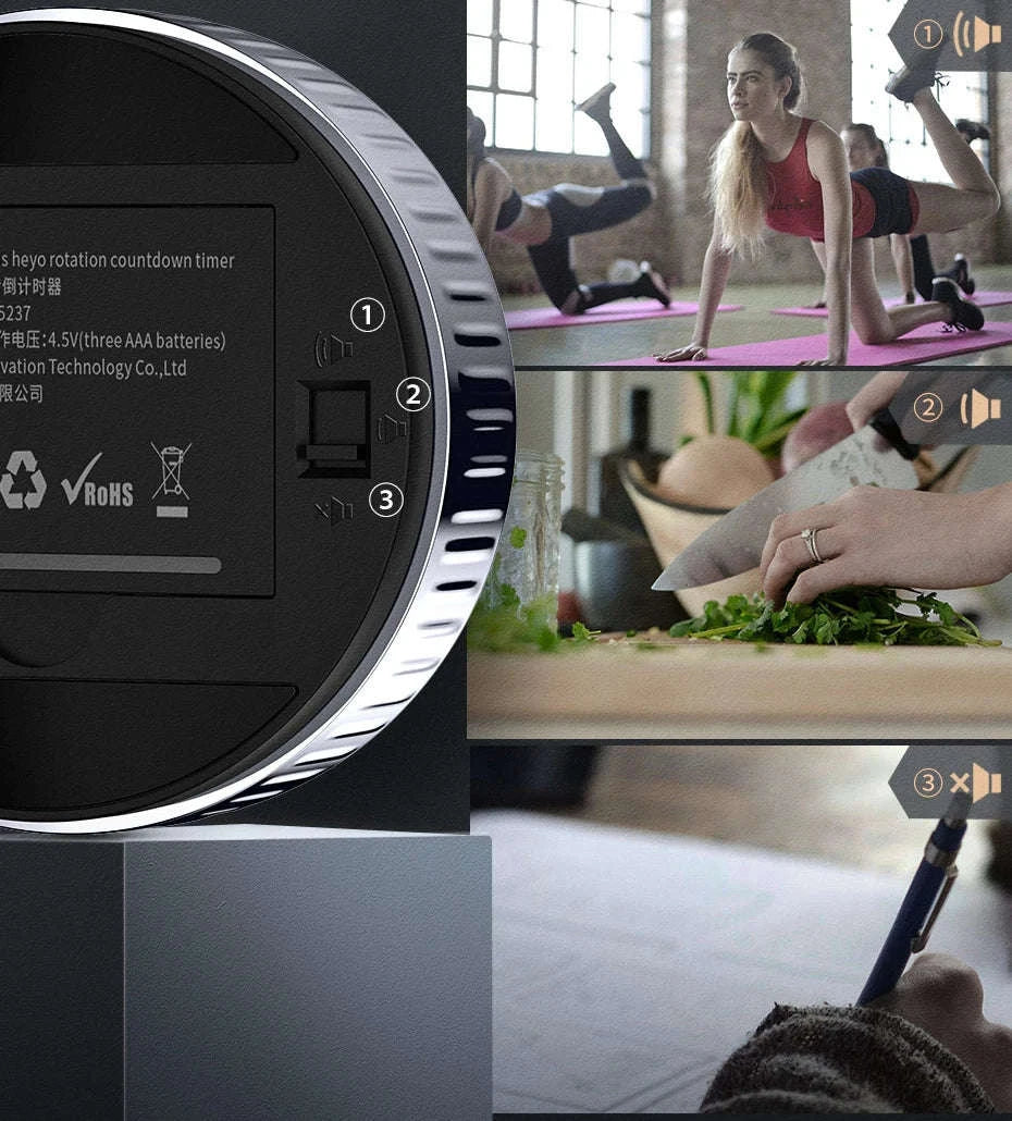 Magnetic Digital Kitchen Timer-Black