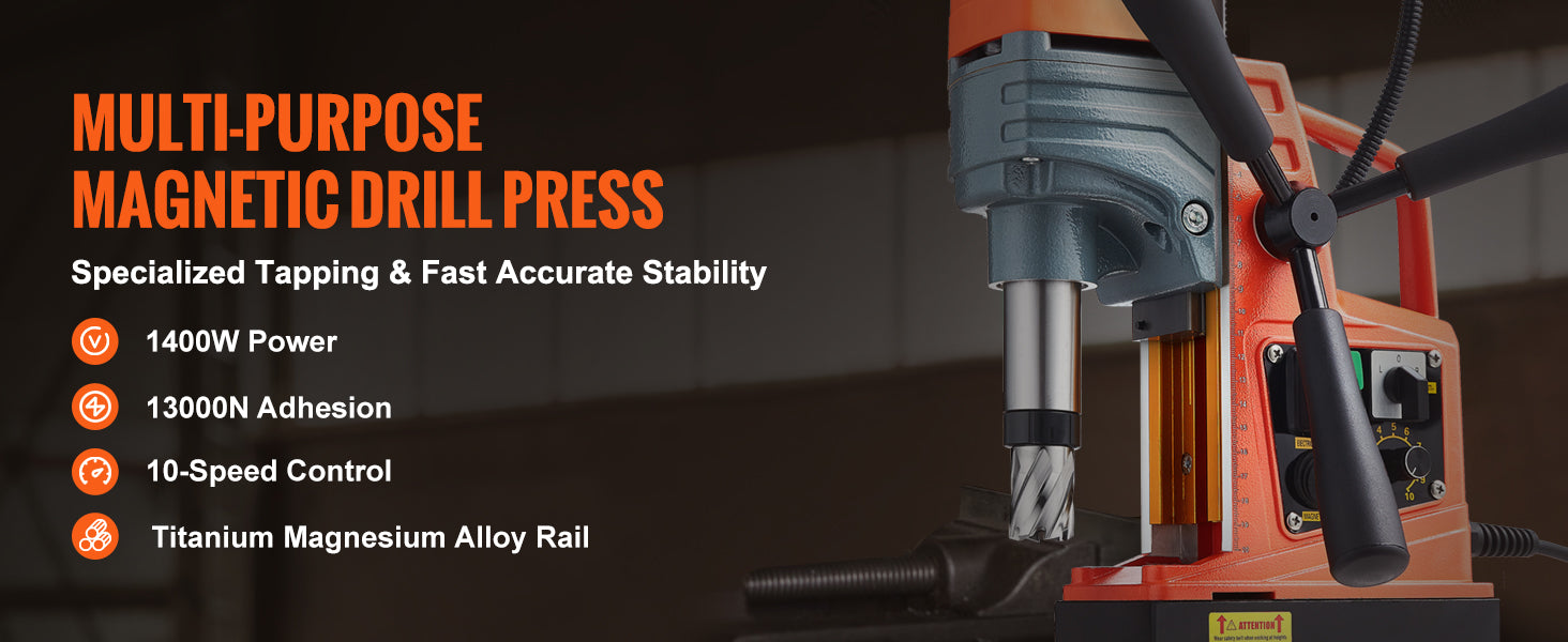 1300W–1550W Magnetic Drill Press with 40mm Boring Capacity