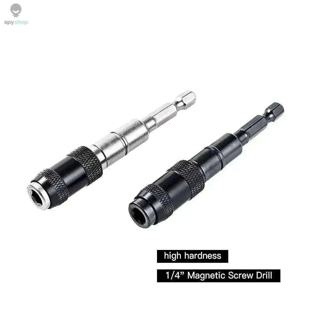 Magnetic Drill Bit Holder with 20° Pivot for Tight Spaces-Black