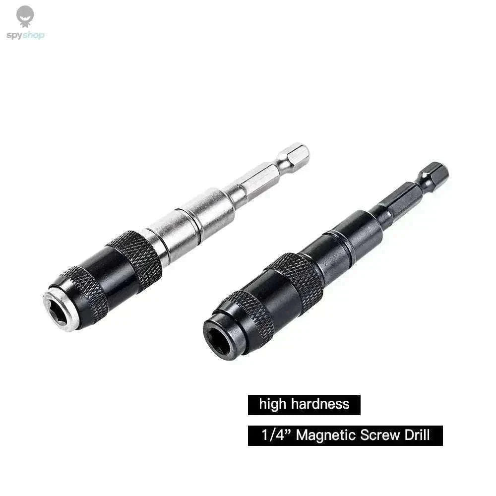 Magnetic Drill Bit Holder with 20° Pivot for Tight Spaces-Black