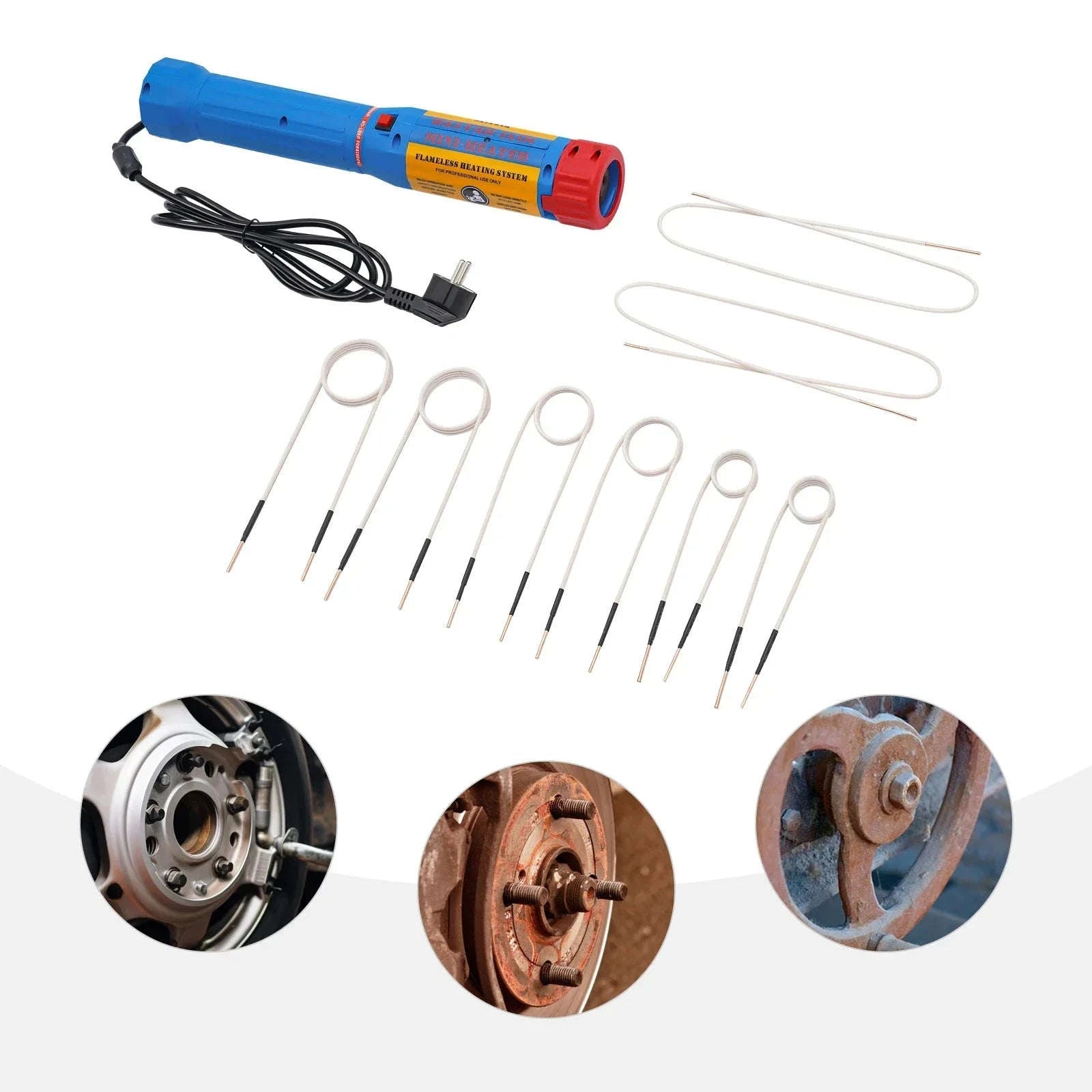 Magnetic Induction Heater Kit for Fast Bolt and Screw Removal-Blue / GERMANY