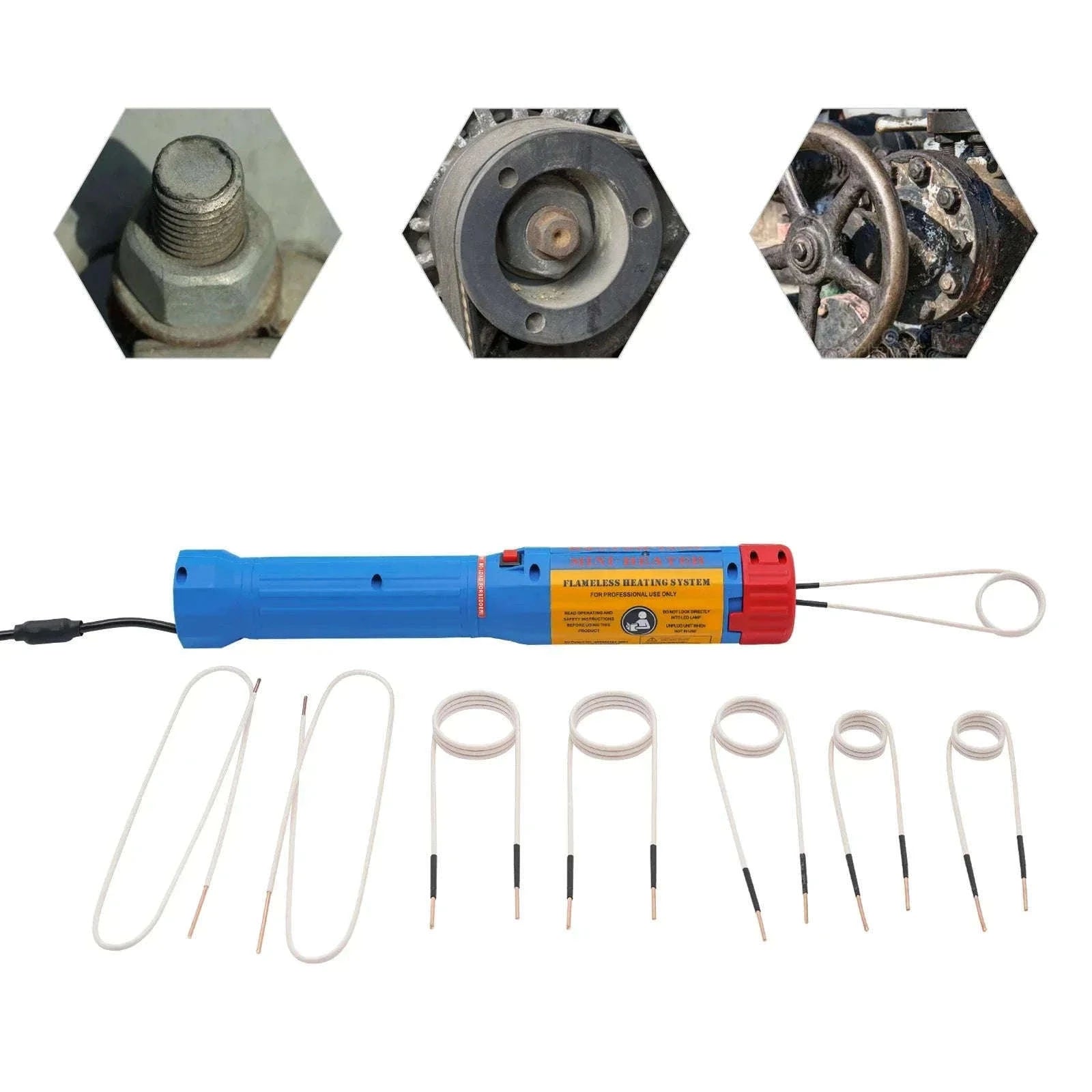 Magnetic Induction Heater Kit for Fast Bolt Removal-Blue / GERMANY