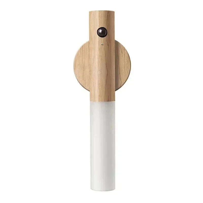 Magnetic LED Wall Light with Remote Control and 360° Rotation-White