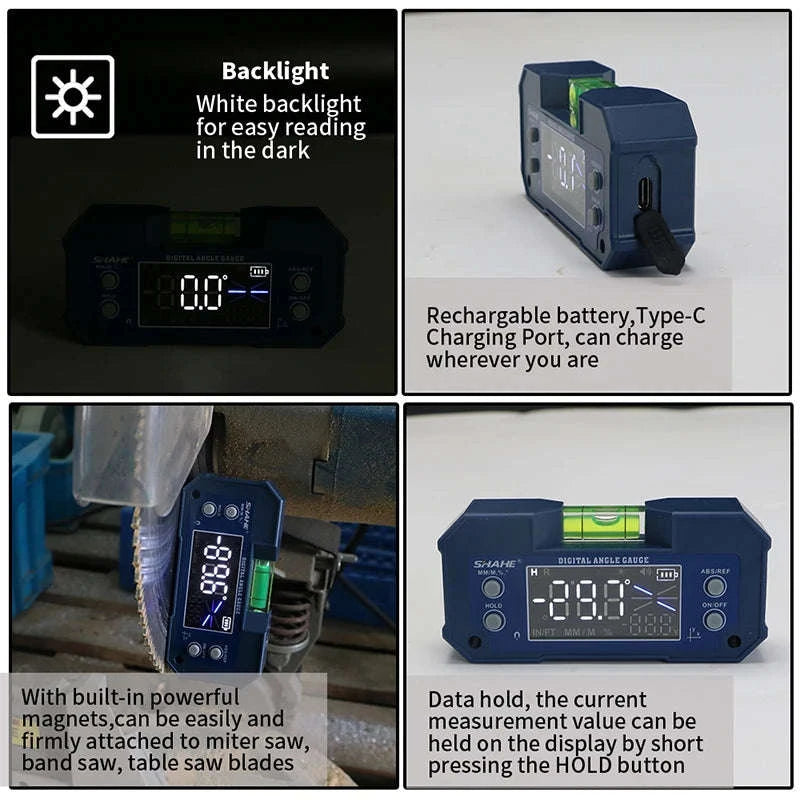 Magnetic Level Gauge Inclinometer Digital Angle Finder-No Wireless