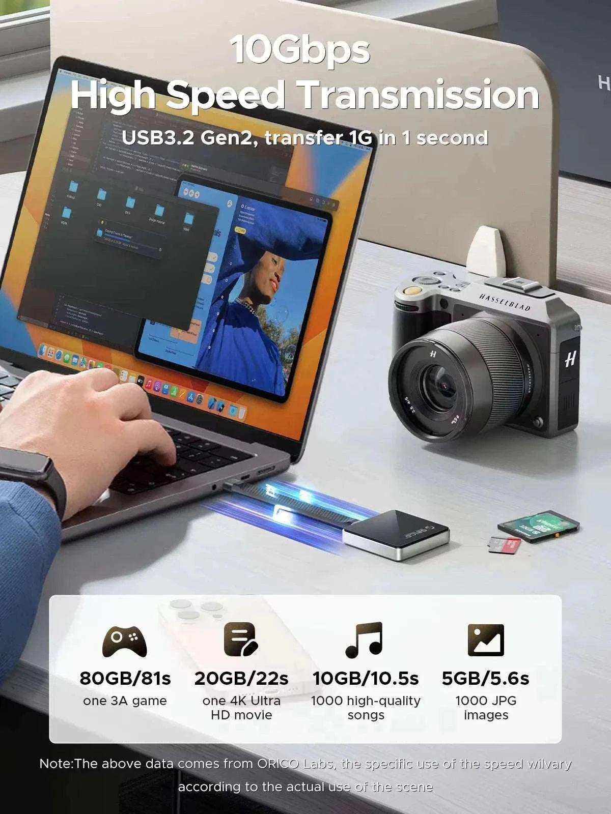 Magnetic M.2 NVMe SSD Enclosure 10Gbps USB-C for iPhone & Laptop-Magnetic For 2230 / China Mainland