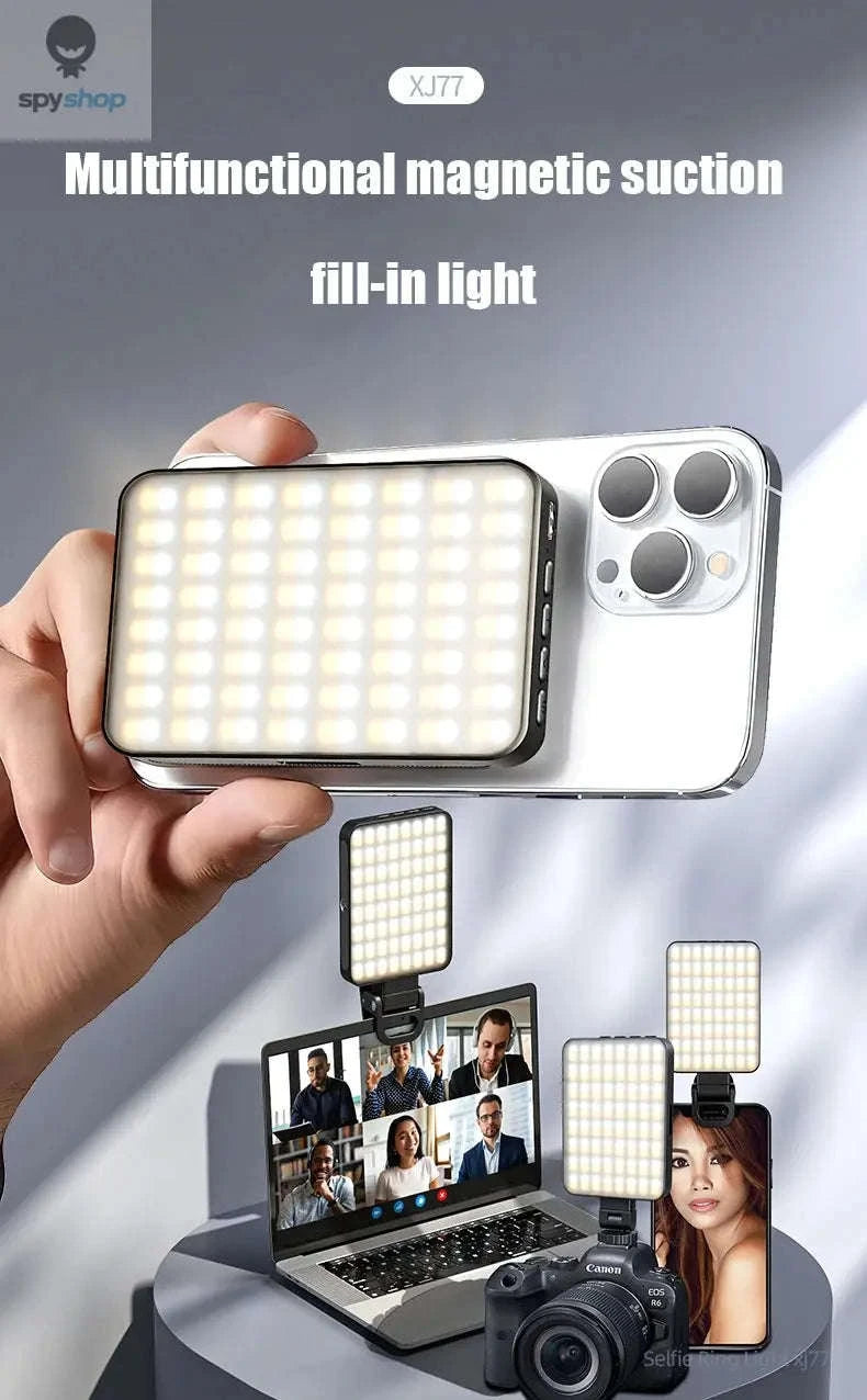 Magnetic Mini LED Ring Light Selfie Light-with Shoe Mount