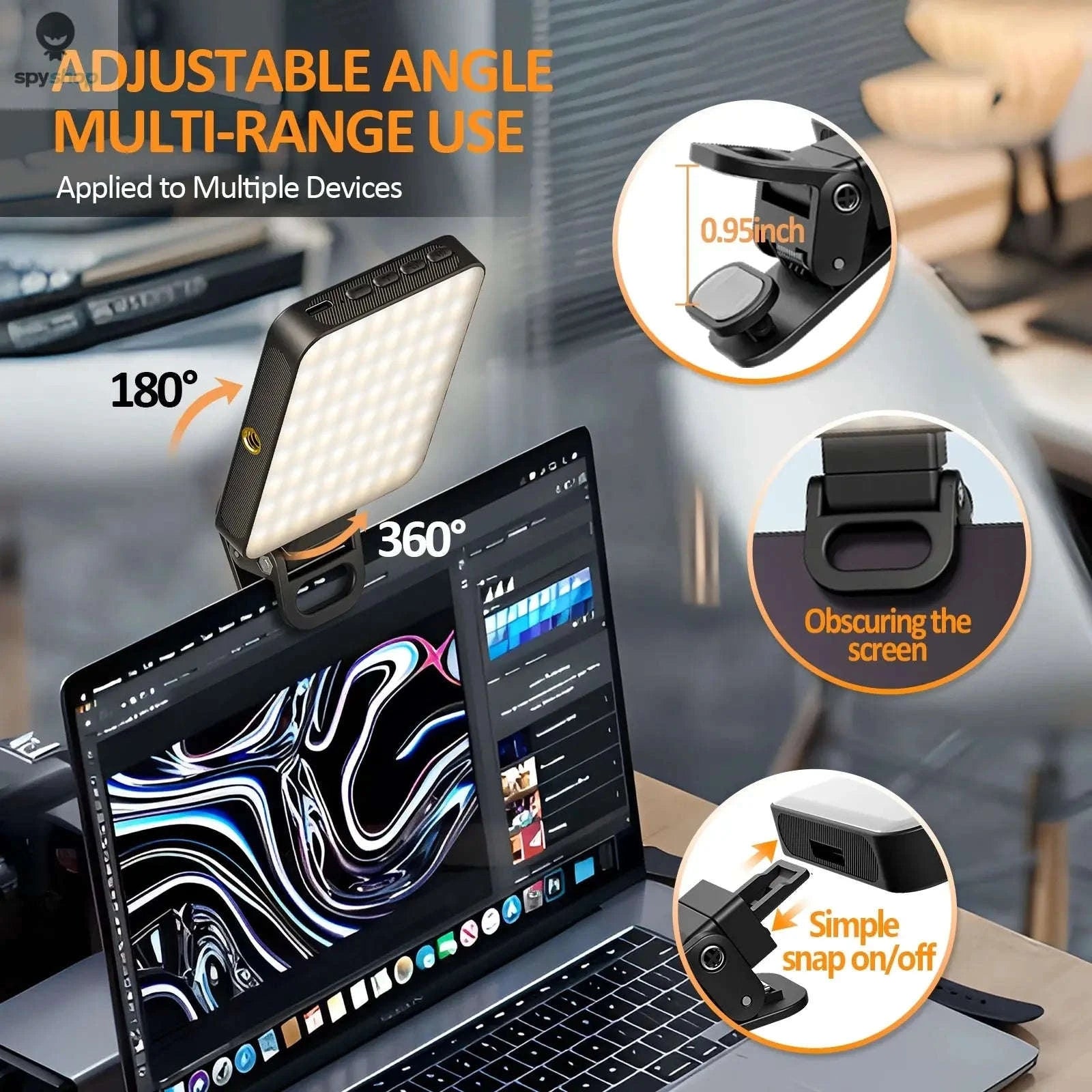 Magnetic Mini LED Ring Light Selfie Light-with Shoe Mount