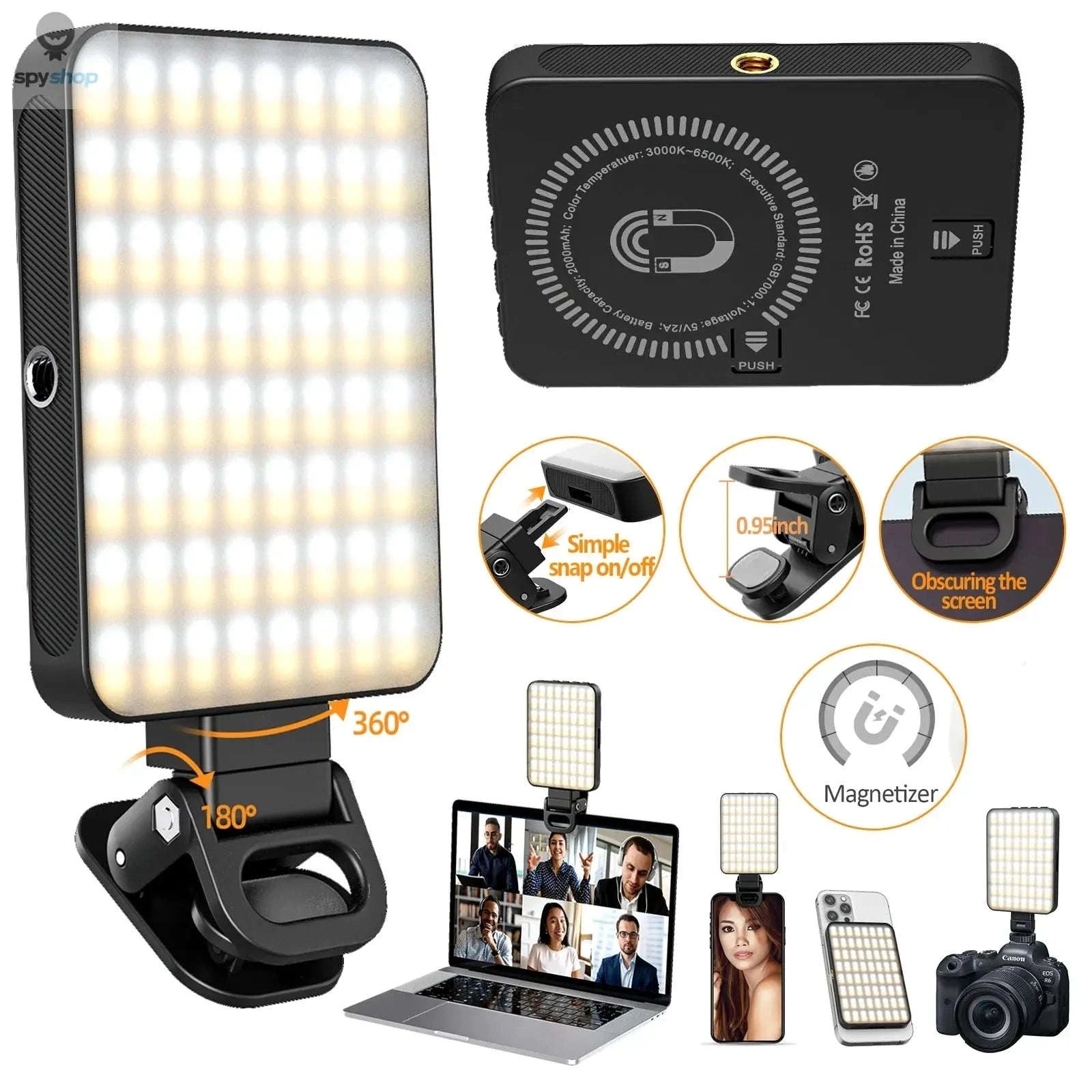 Magnetic Mini LED Ring Light Selfie Light-with Shoe Mount