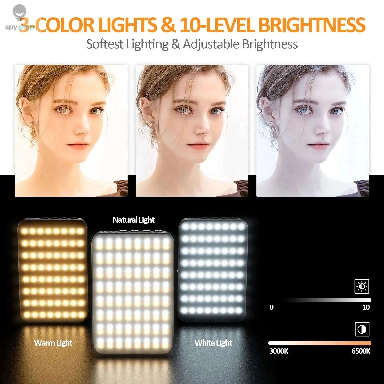 Magnetic Mini LED Ring Light Selfie Light-with Shoe Mount