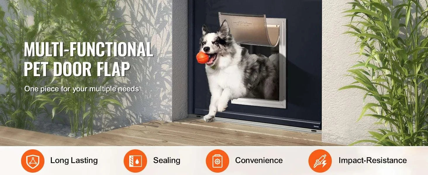 Magnetic Pet Door Replacement Flap Weatherproof PVC Dog Door Insert-S / Poland