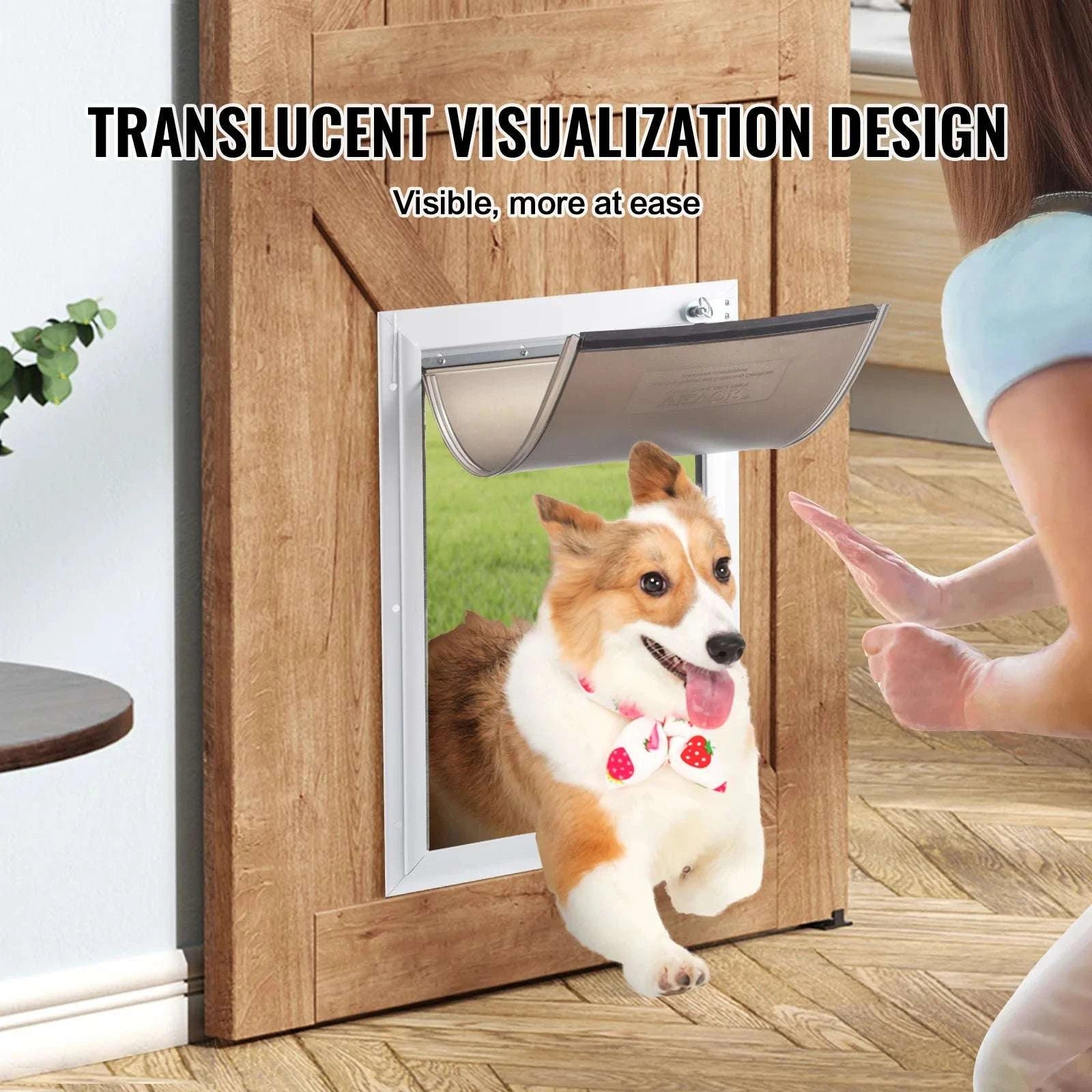 Magnetic Pet Door Replacement Flap Weatherproof PVC Dog Door Insert-S / Poland