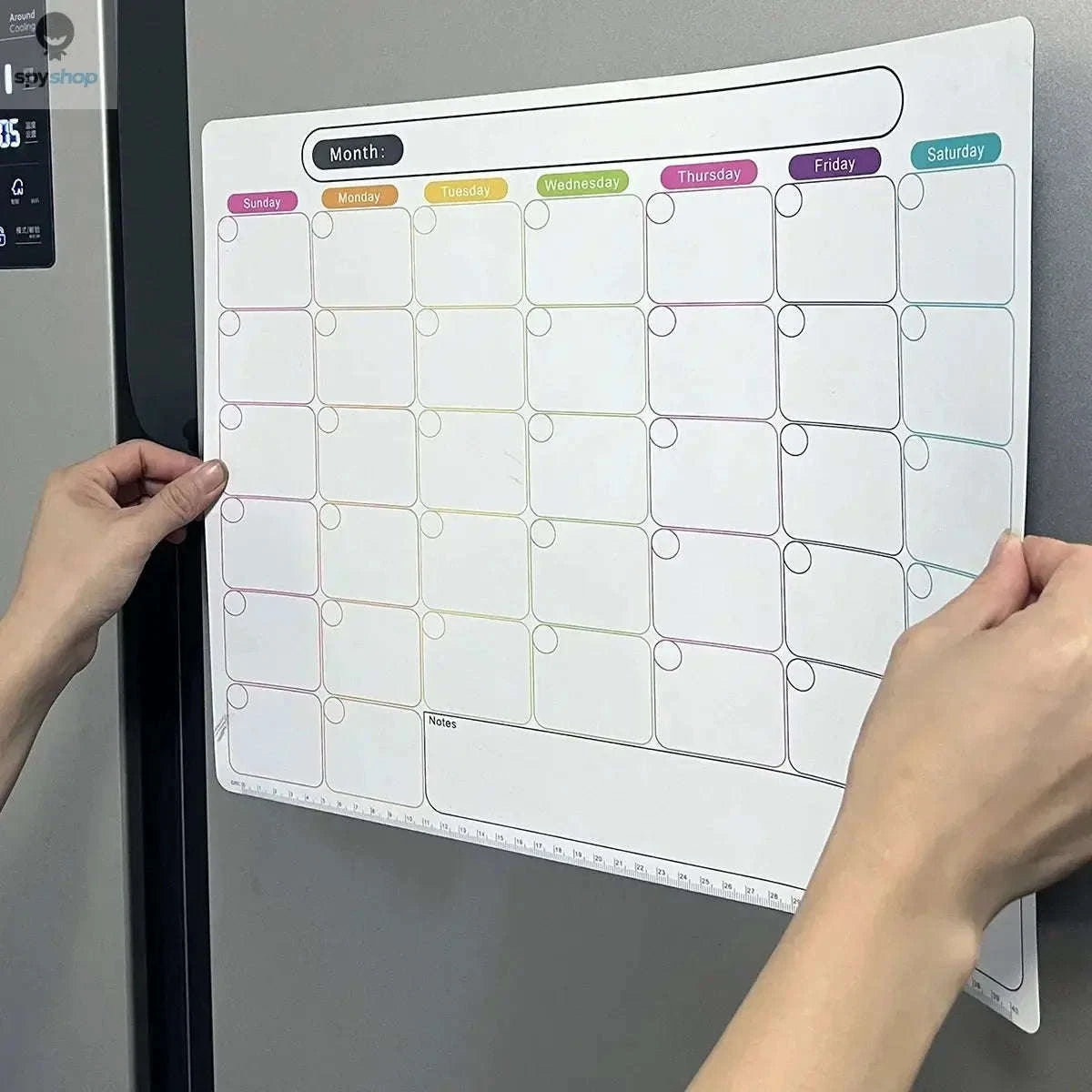 Magnetic Planner Fridge Magnets – Monthly & Weekly Dry-Erase Organization-Yellow